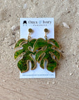 Monstera Stud Dangle