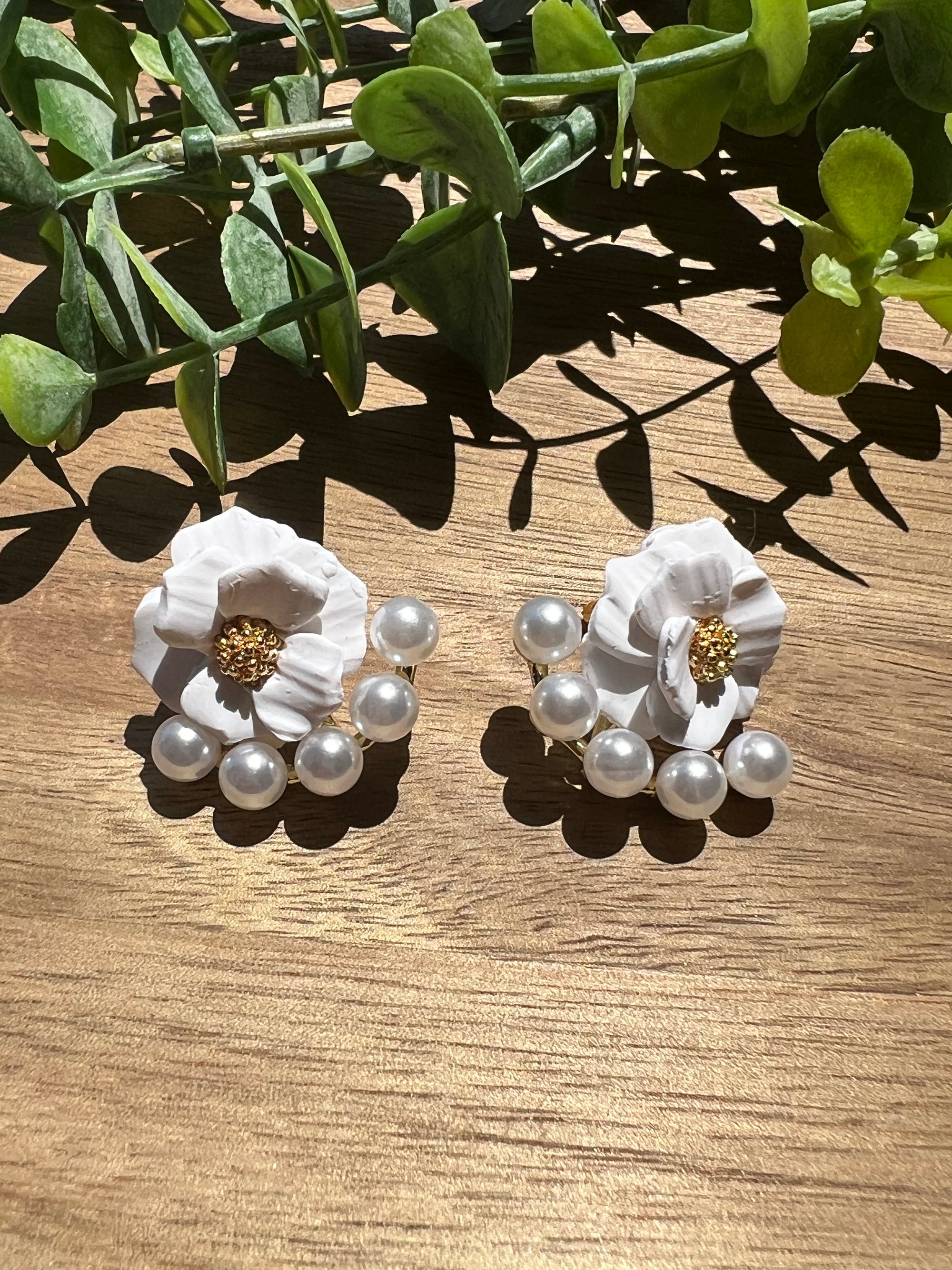 Pearl Huggie Accents