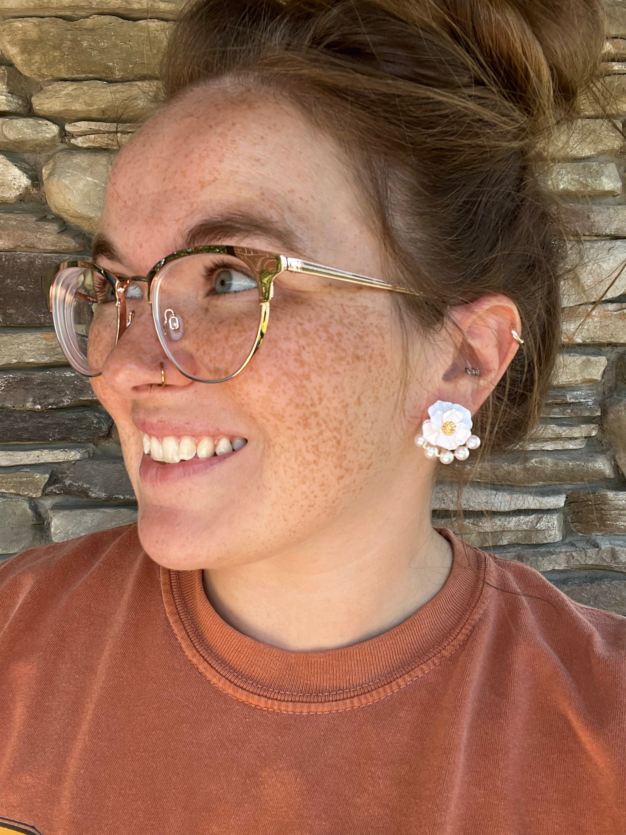 Pearl Huggie Accents