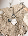 Sand Dollar & Shell Charm Necklace (silver)