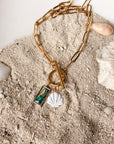 Abalone & Sea Shell Charm Necklace (gold)