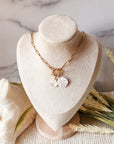 Sand Dollar & Shell Charm Necklace (gold)