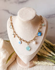 Charm Necklace + Earring Set (gold)