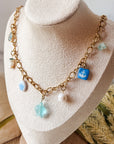 Charm Necklace + Earring Set (gold)