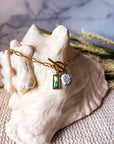 Abalone & Sea Shell Charm Necklace (gold)