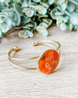 Fireside Crackle Bangle Bracelet