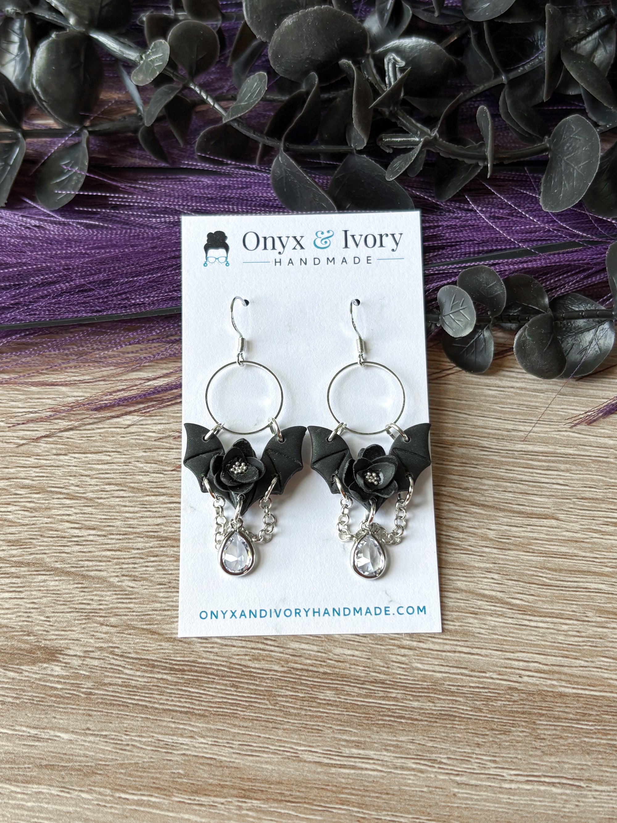 Goth Glam Bat Dangle