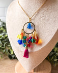 Party Girl Beaded Pendant Necklace