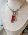Red Crayon Charm Necklace
