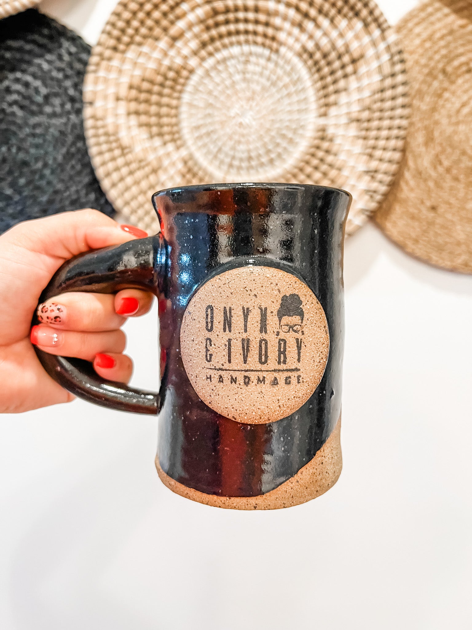 Pitch Black Ceramic Logo Mug