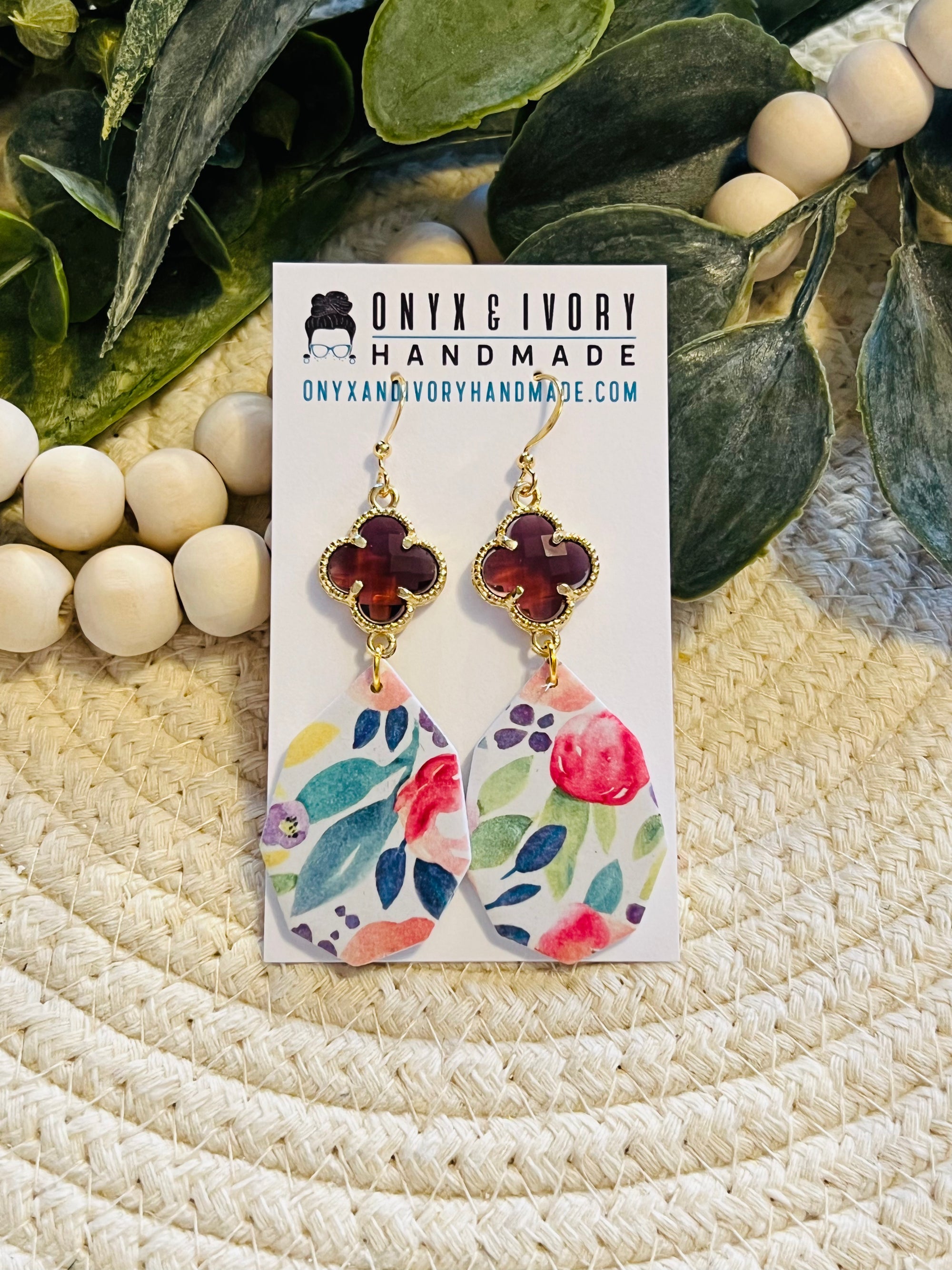 Painted Posies Dangle