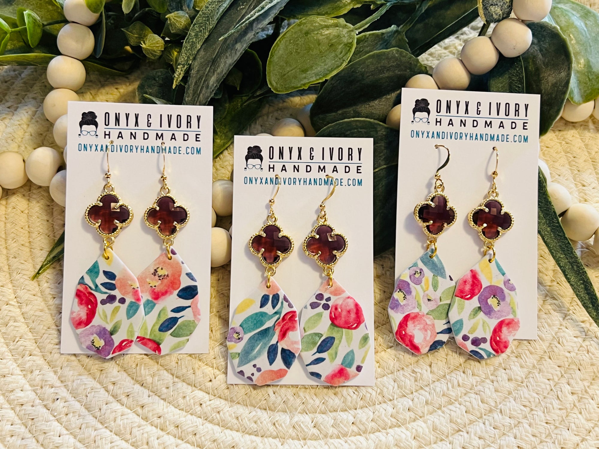 Painted Posies Dangle