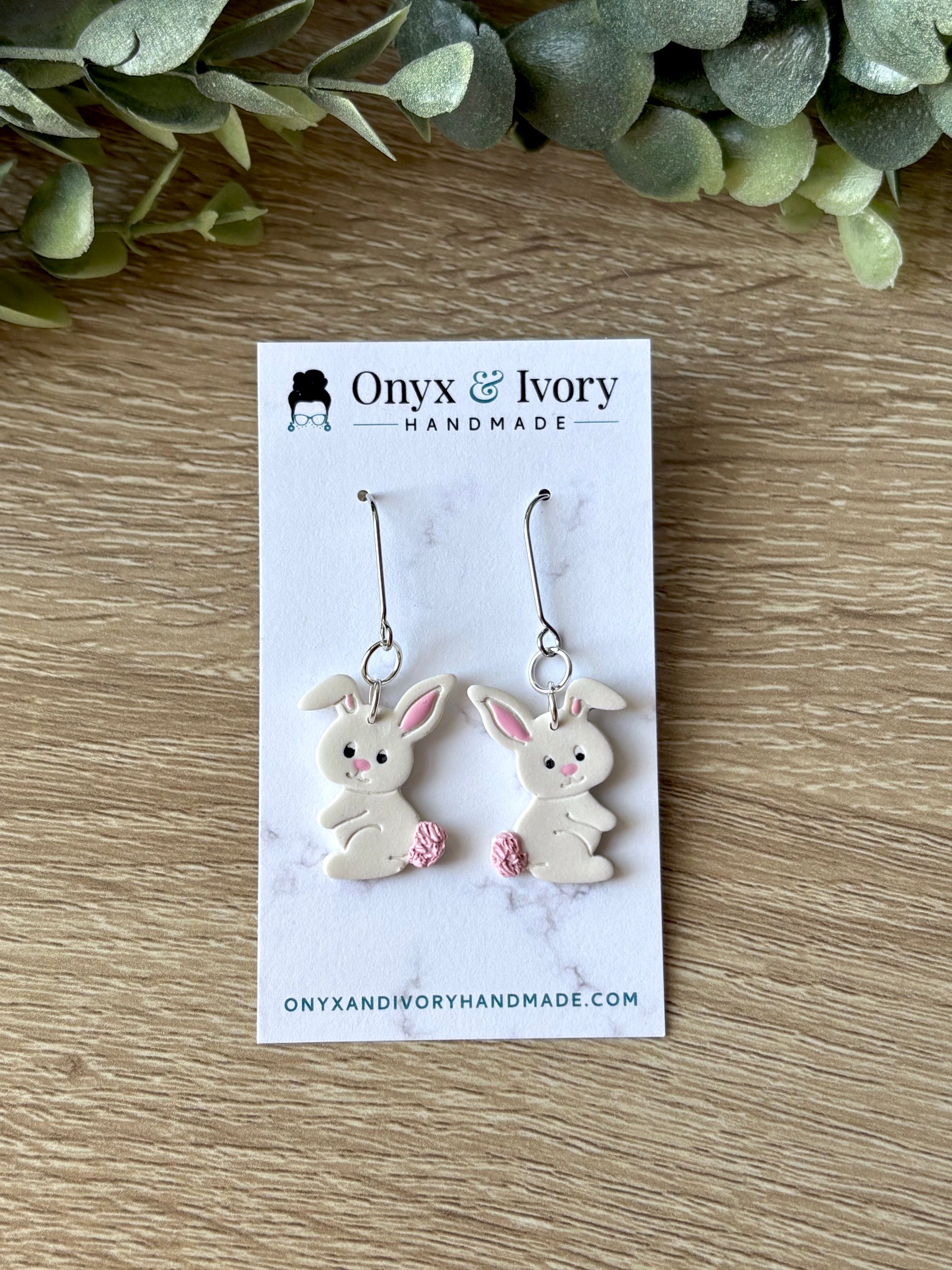 Look Back At It Bunny Butt Threaded Dangle