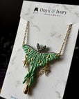 Luna Moth Pendant Necklace