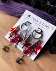 Dracula Beaded Hoops