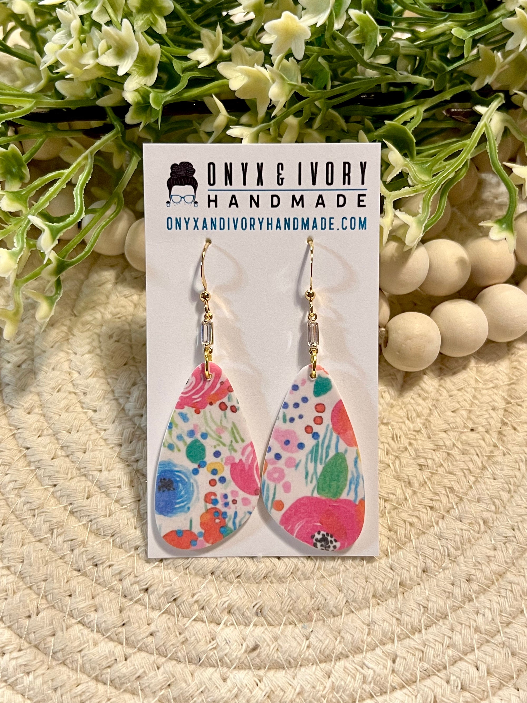 Painted Posies Dangle