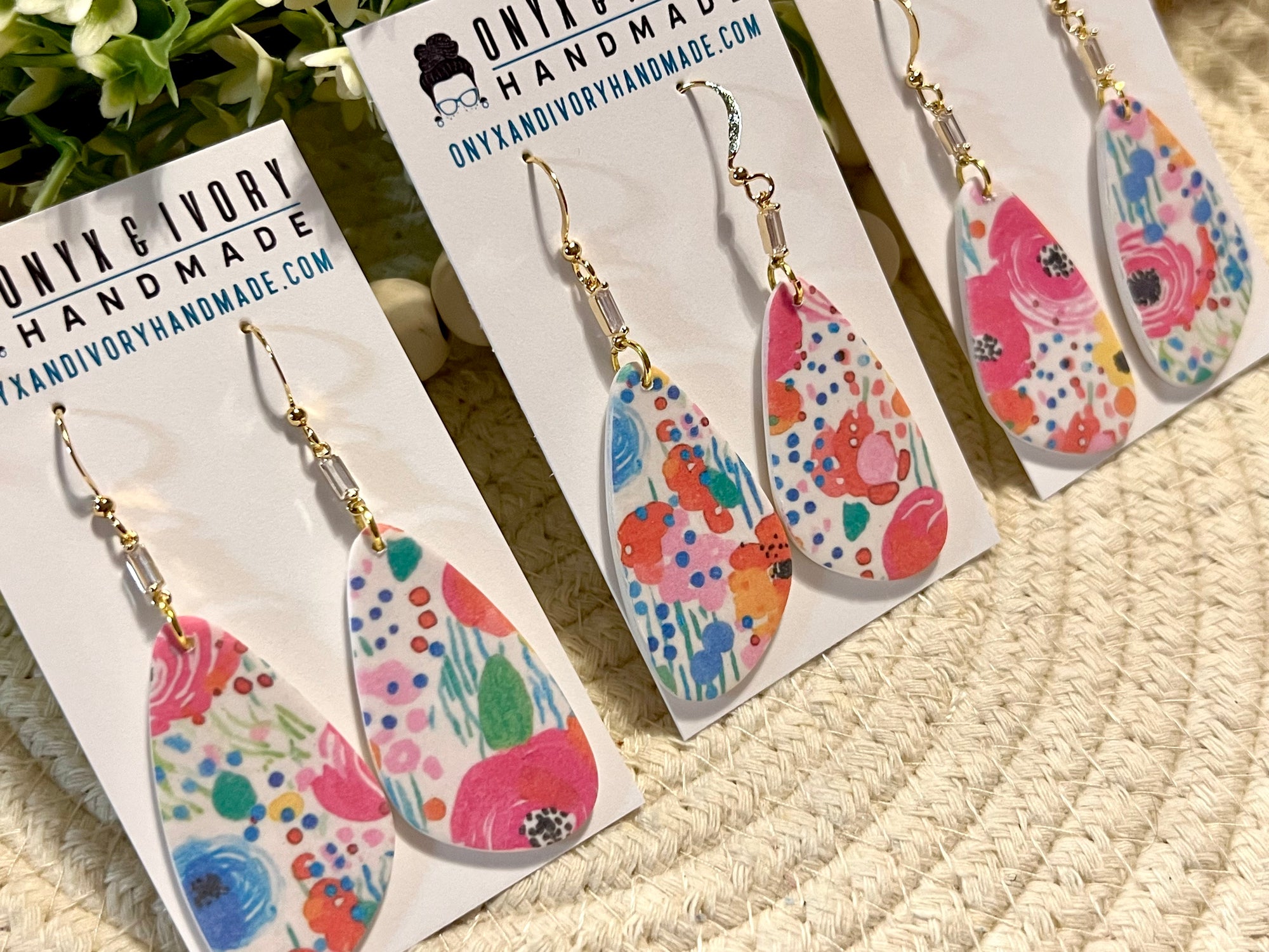 Painted Posies Dangle