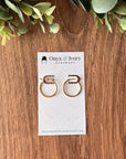 Circular Charm Hoops (gold & silver)
