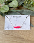 Hot Pink Becky Beaded Necklace