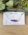 Violet Becky Beaded Necklace