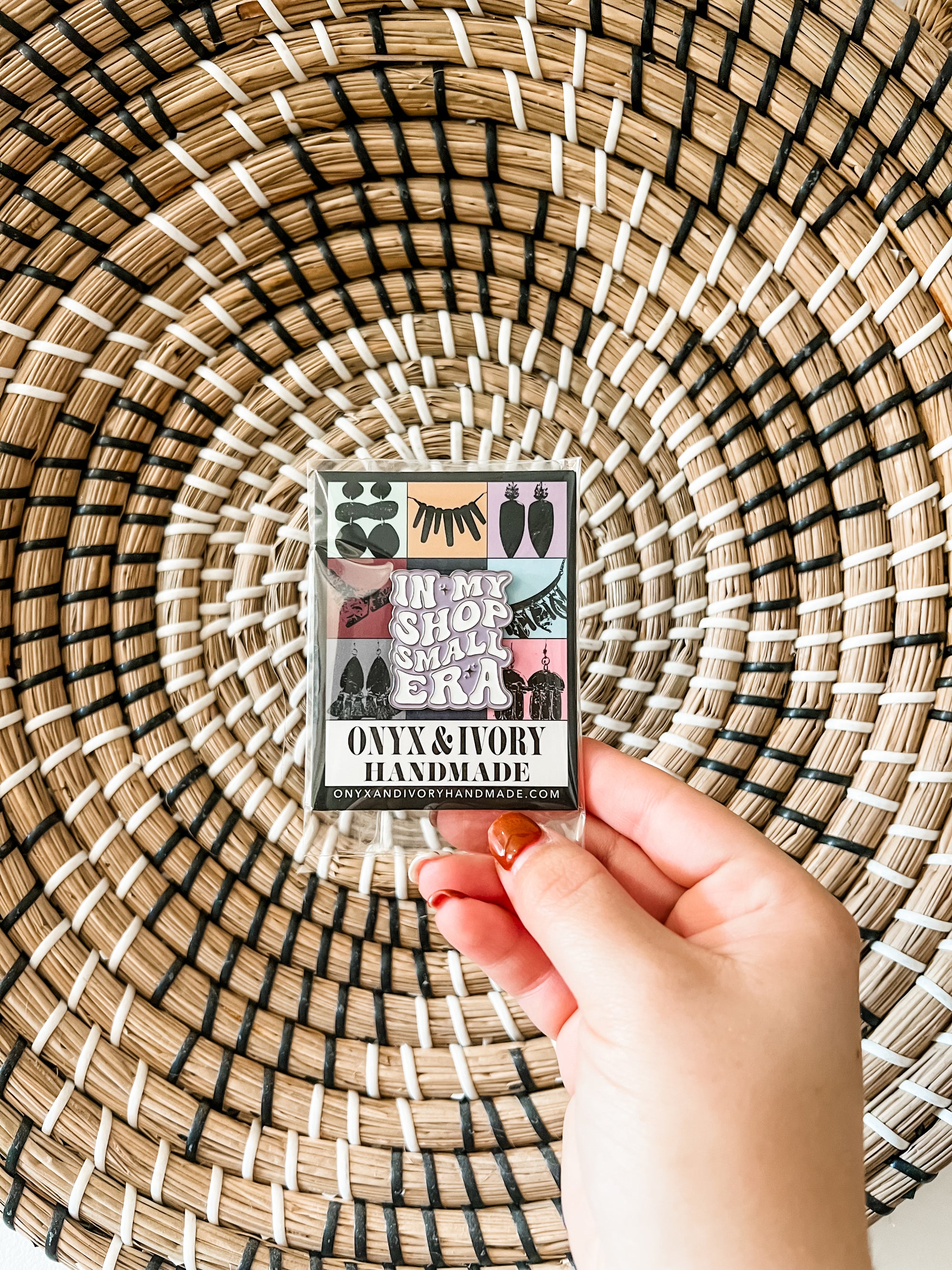 Collector Onyx & Ivory Handmade Pin