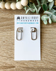 Rectangular Charm Hoops (gold & silver)