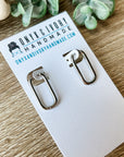 Rectangular Charm Hoops (gold & silver)