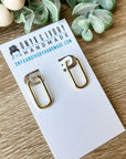 Rectangular Charm Hoops (gold & silver)
