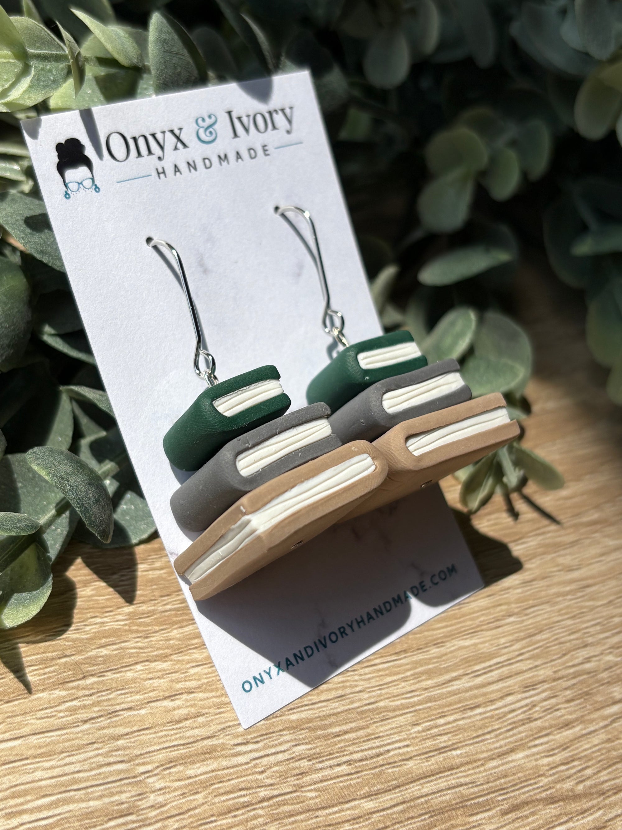 Book Stack Threaded Dangle