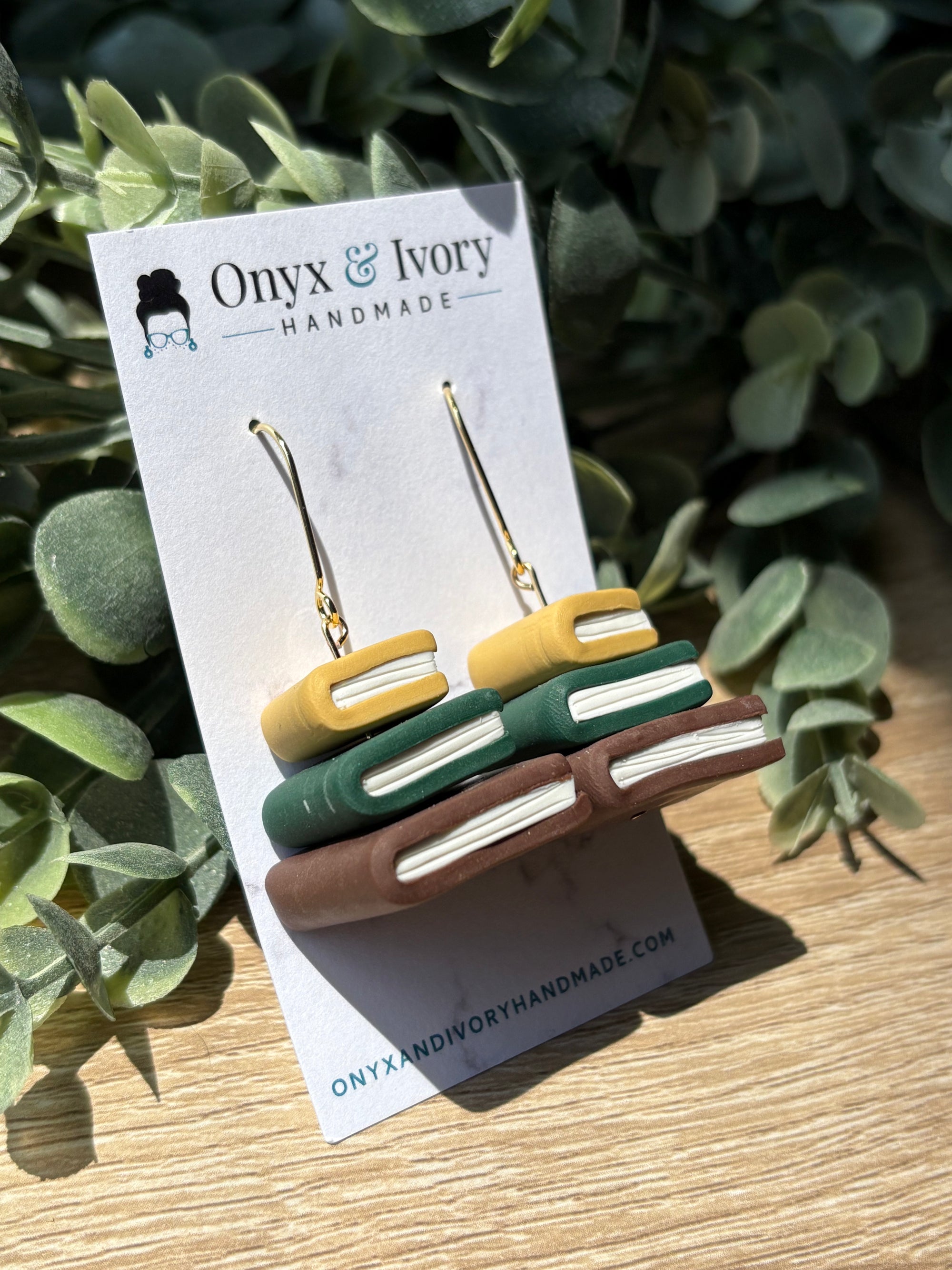 Book Stack Threaded Dangle