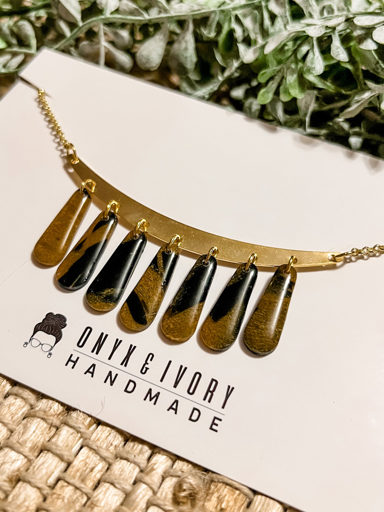 Daphne Necklace in Tortoise Shell