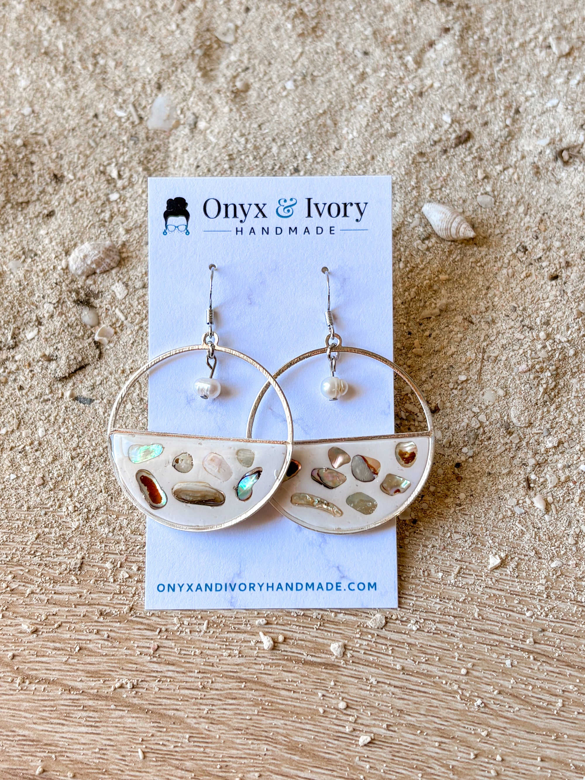 Abalone Shell Vera Dangle (silver)
