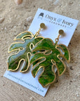 Monstera Stud Dangle