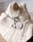 Sand Dollar & Shell Charm Necklace (silver)
