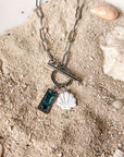 Abalone & Sea Shell Charm Necklace (silver)