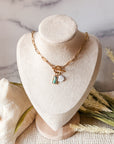 Abalone & Sea Shell Charm Necklace (gold)