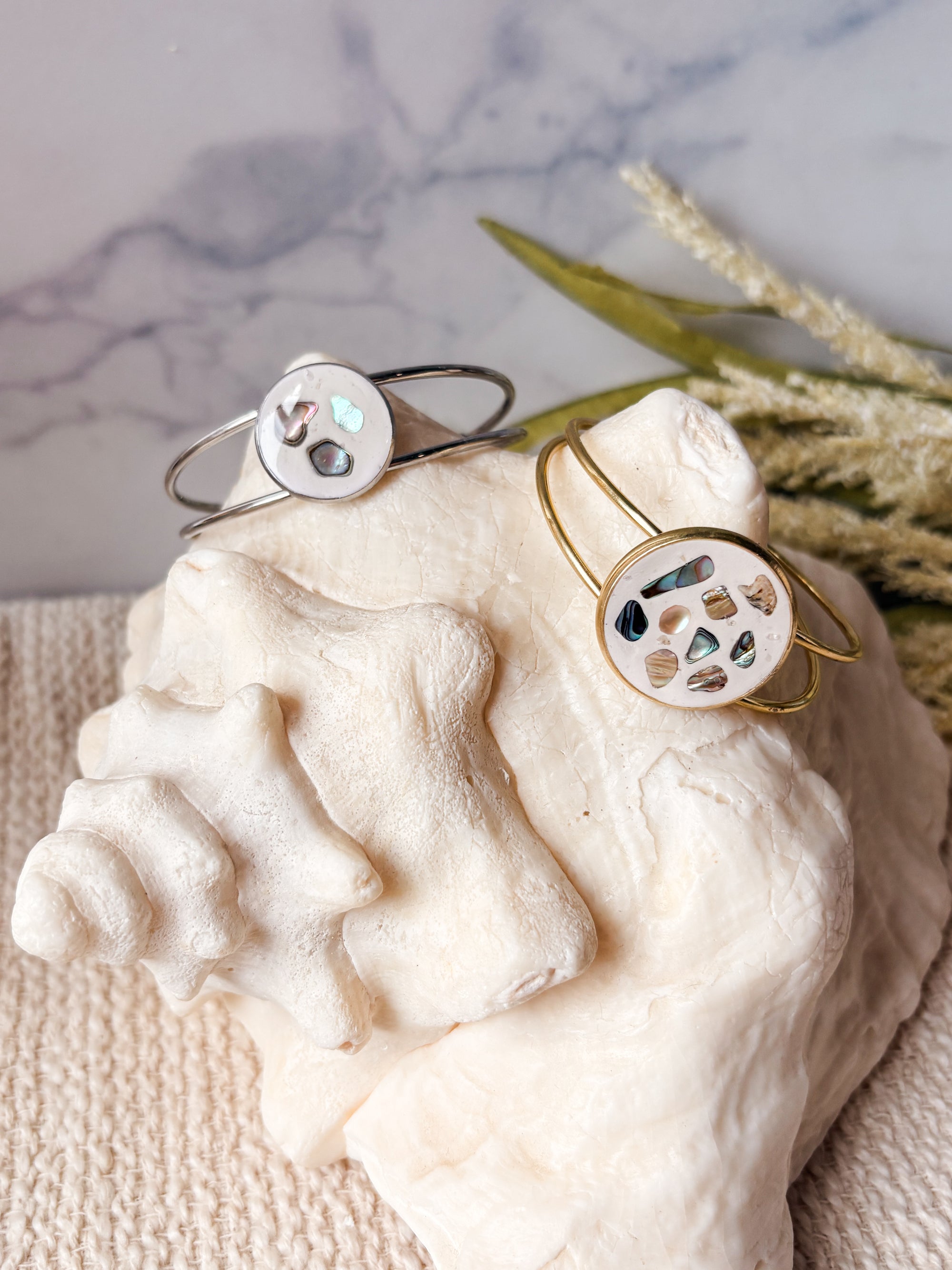 Abalone Shell Bangle Bracelet
