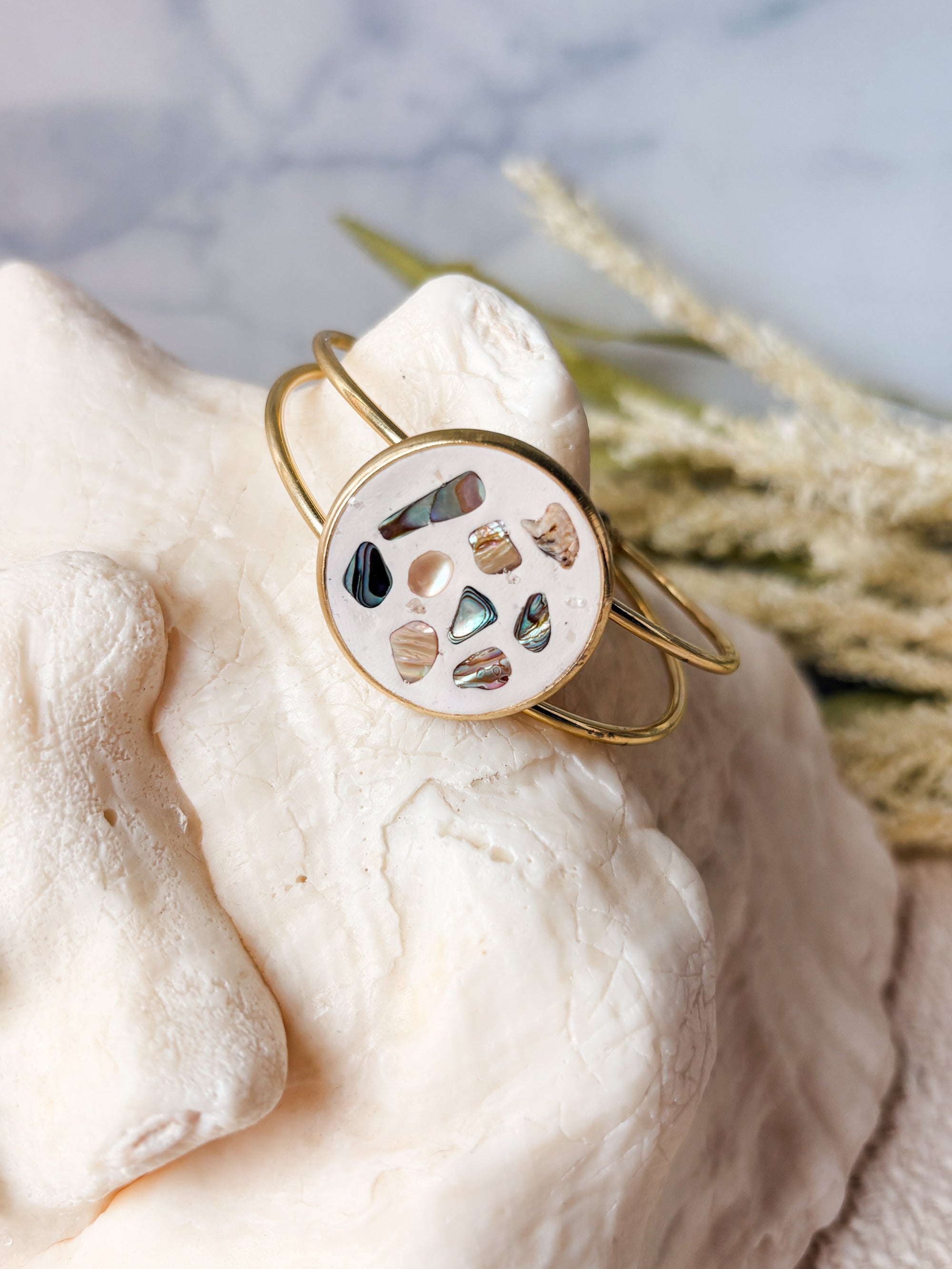 Abalone Shell Bangle Bracelet