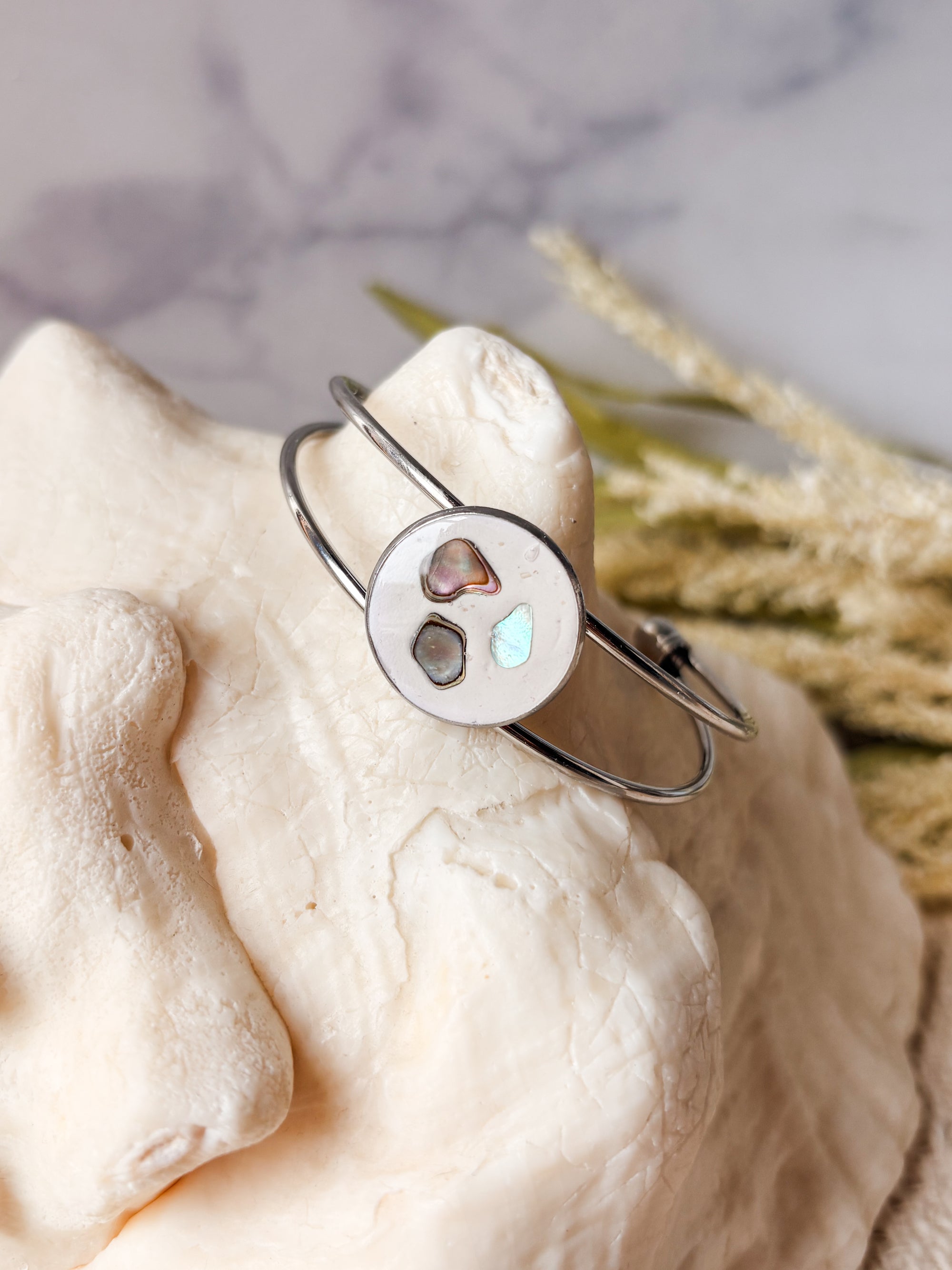 Abalone Shell Bangle Bracelet
