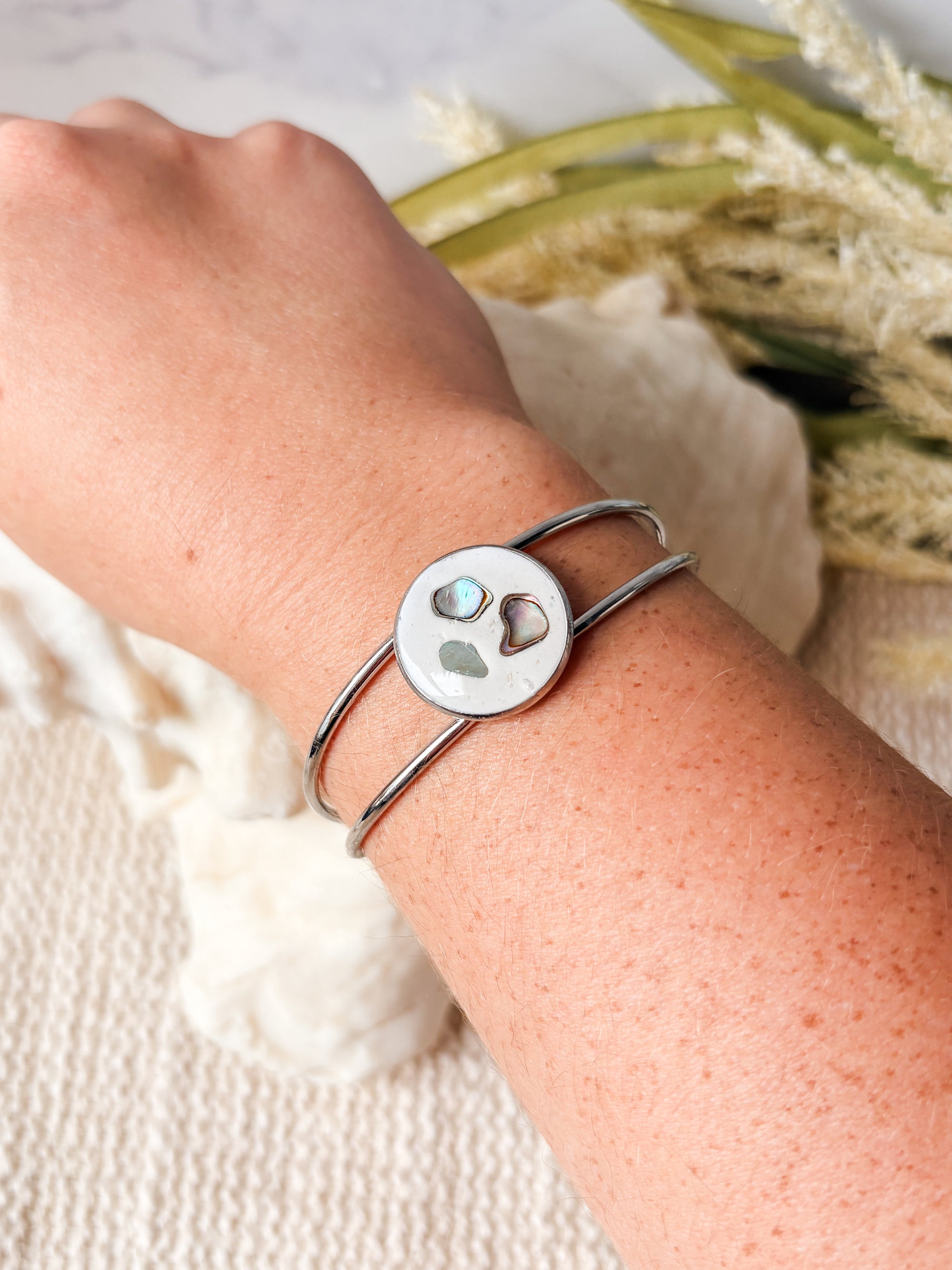 Abalone Shell Bangle Bracelet