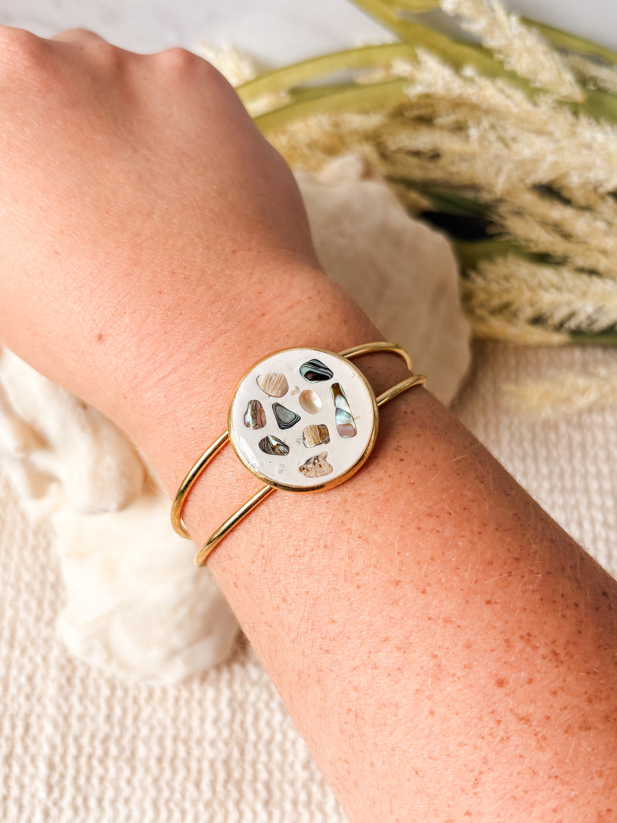 Abalone Shell Bangle Bracelet