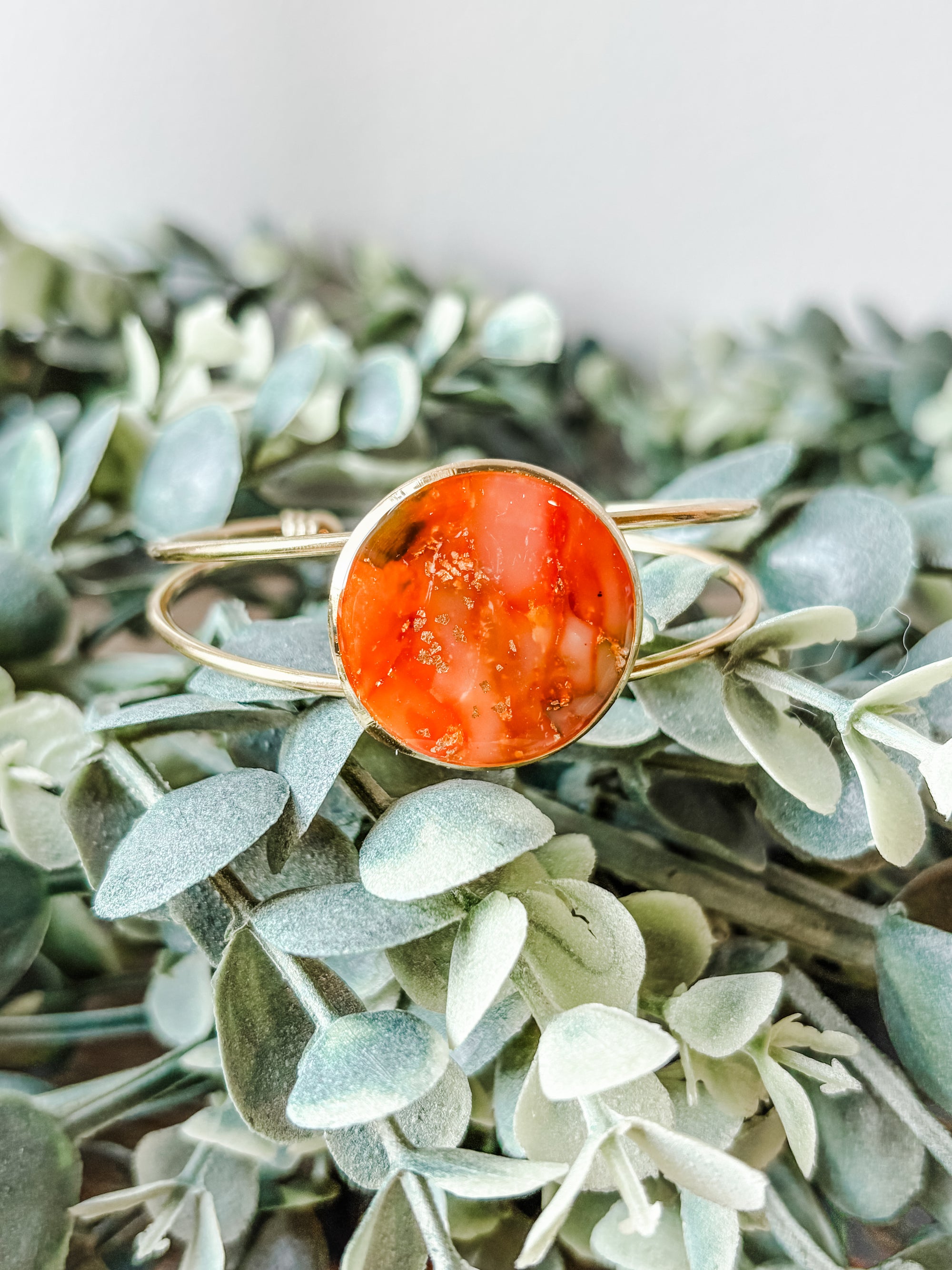 Fireside Crackle Bangle Bracelet