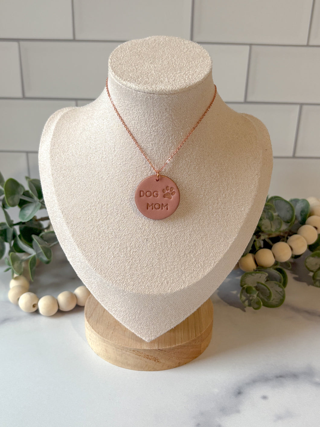 Dog Mom Necklace (rose gold)