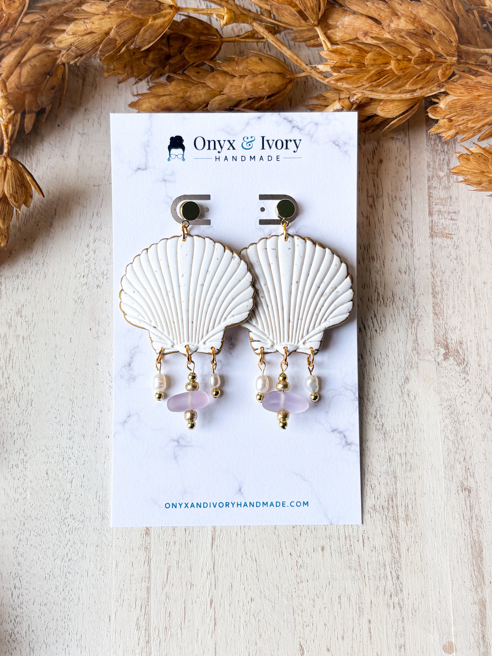 Siren Seashell Stud Dangle