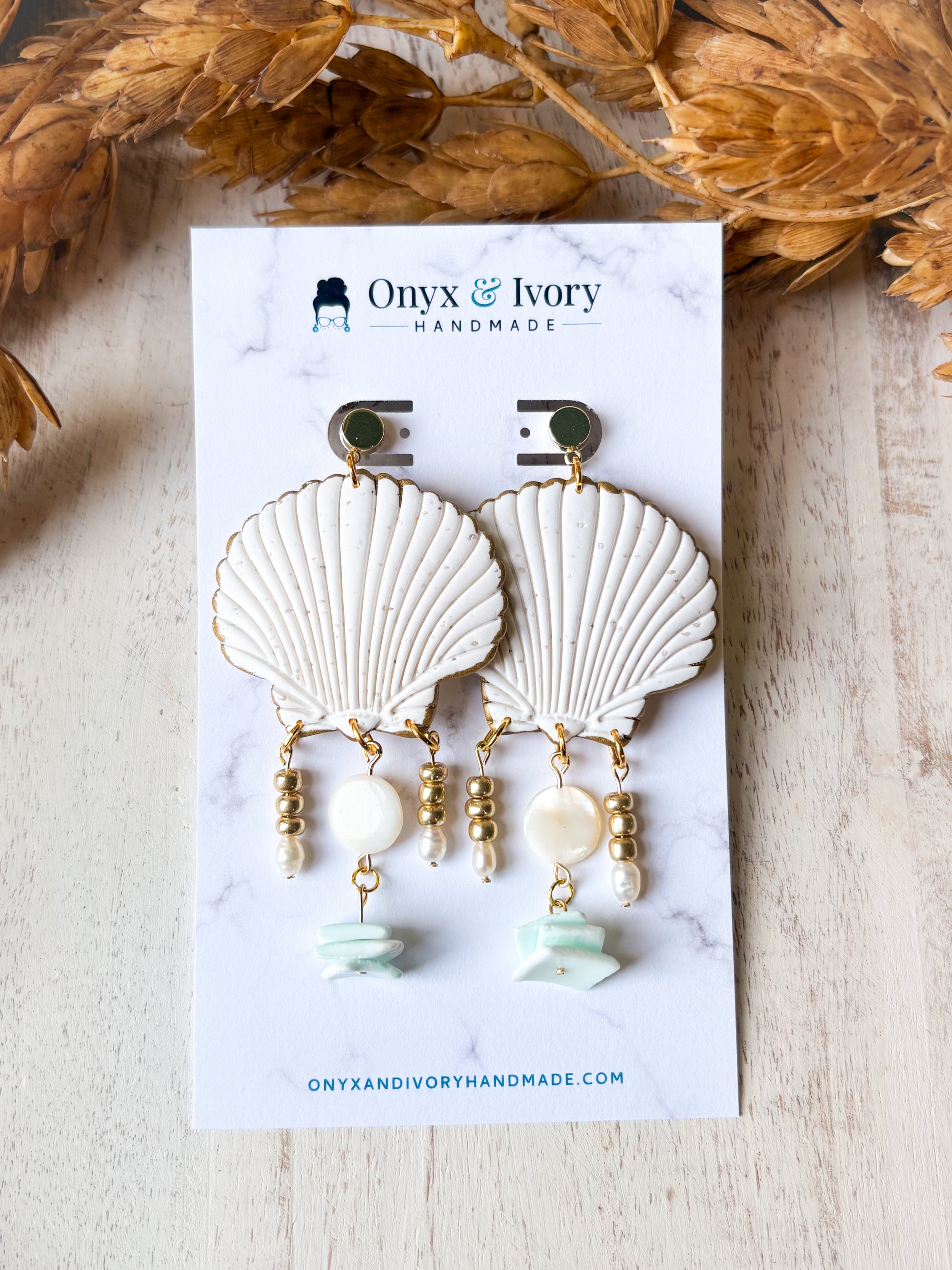 Siren Seashell Stud Dangle