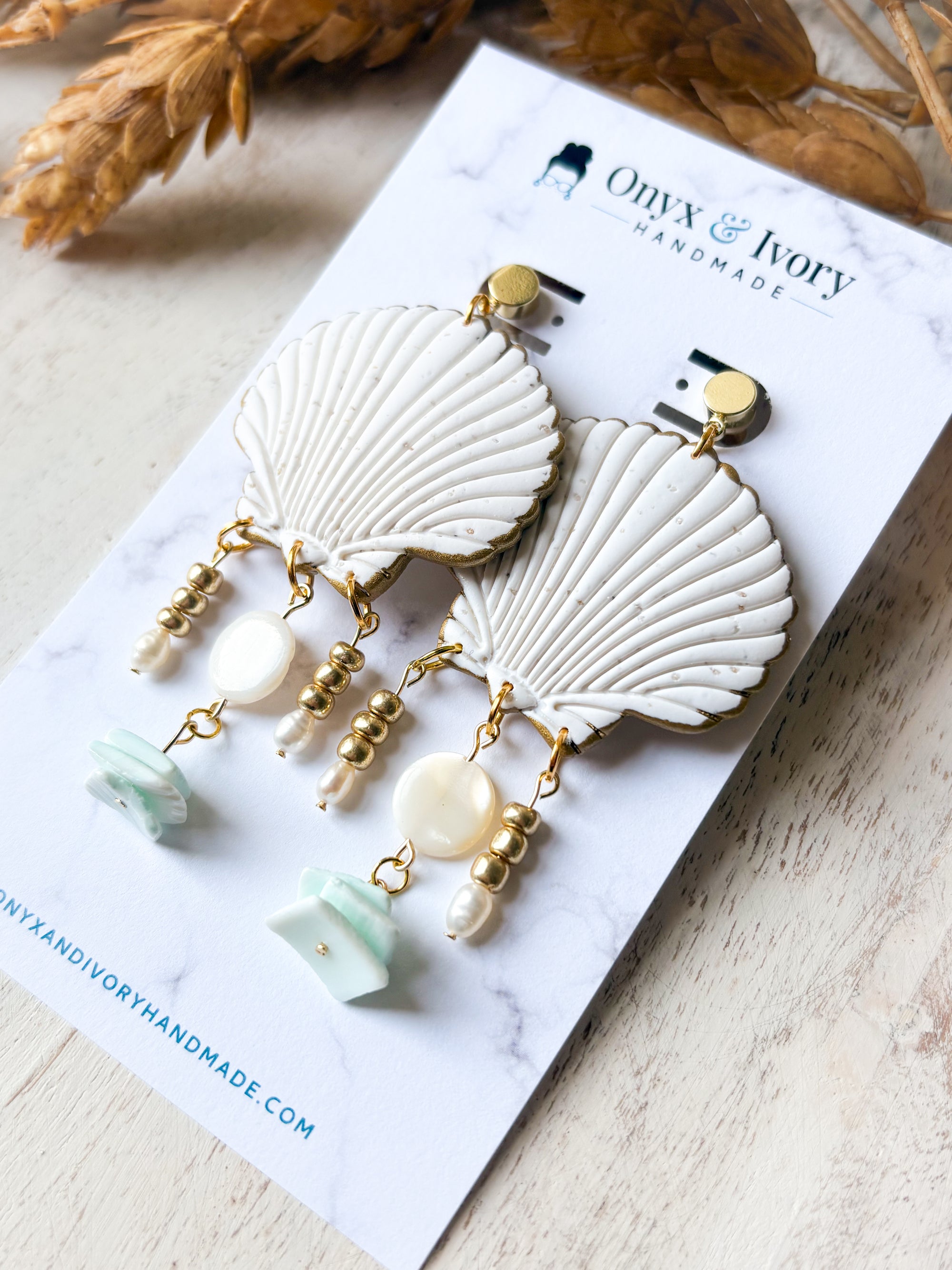 Siren Seashell Stud Dangle