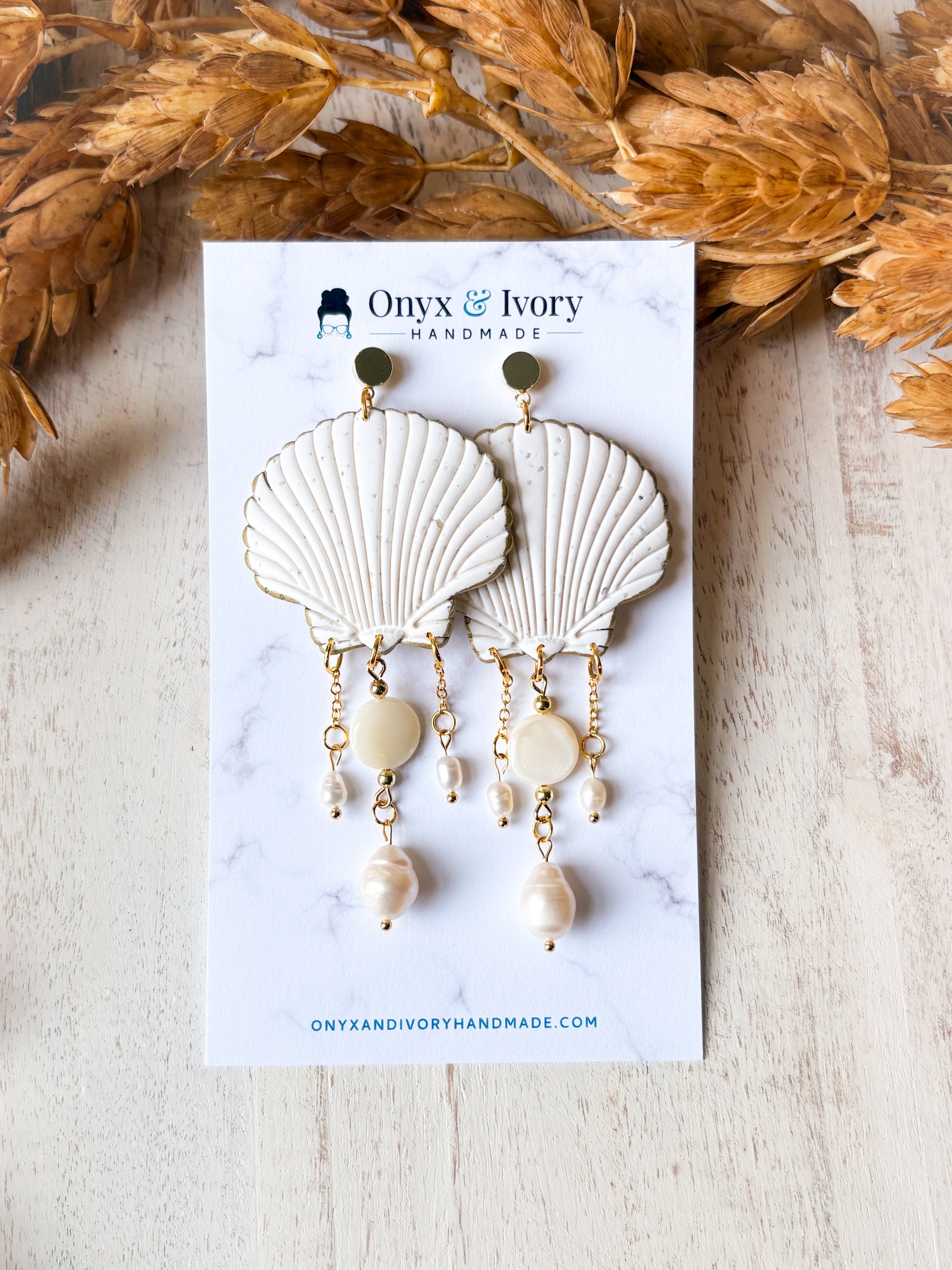 Siren Seashell Stud Dangle
