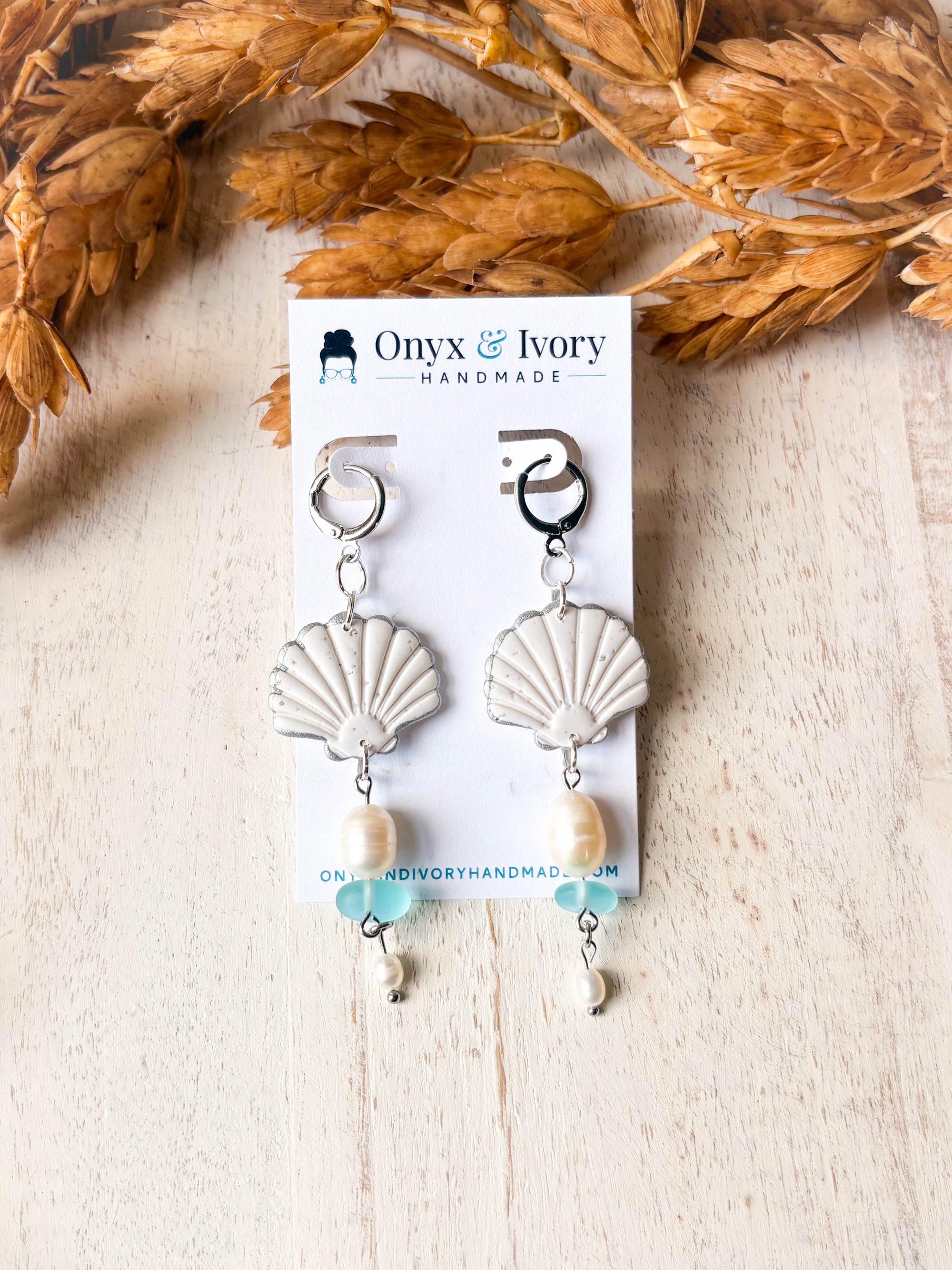 Mermaid Seashell Hoop Dangle