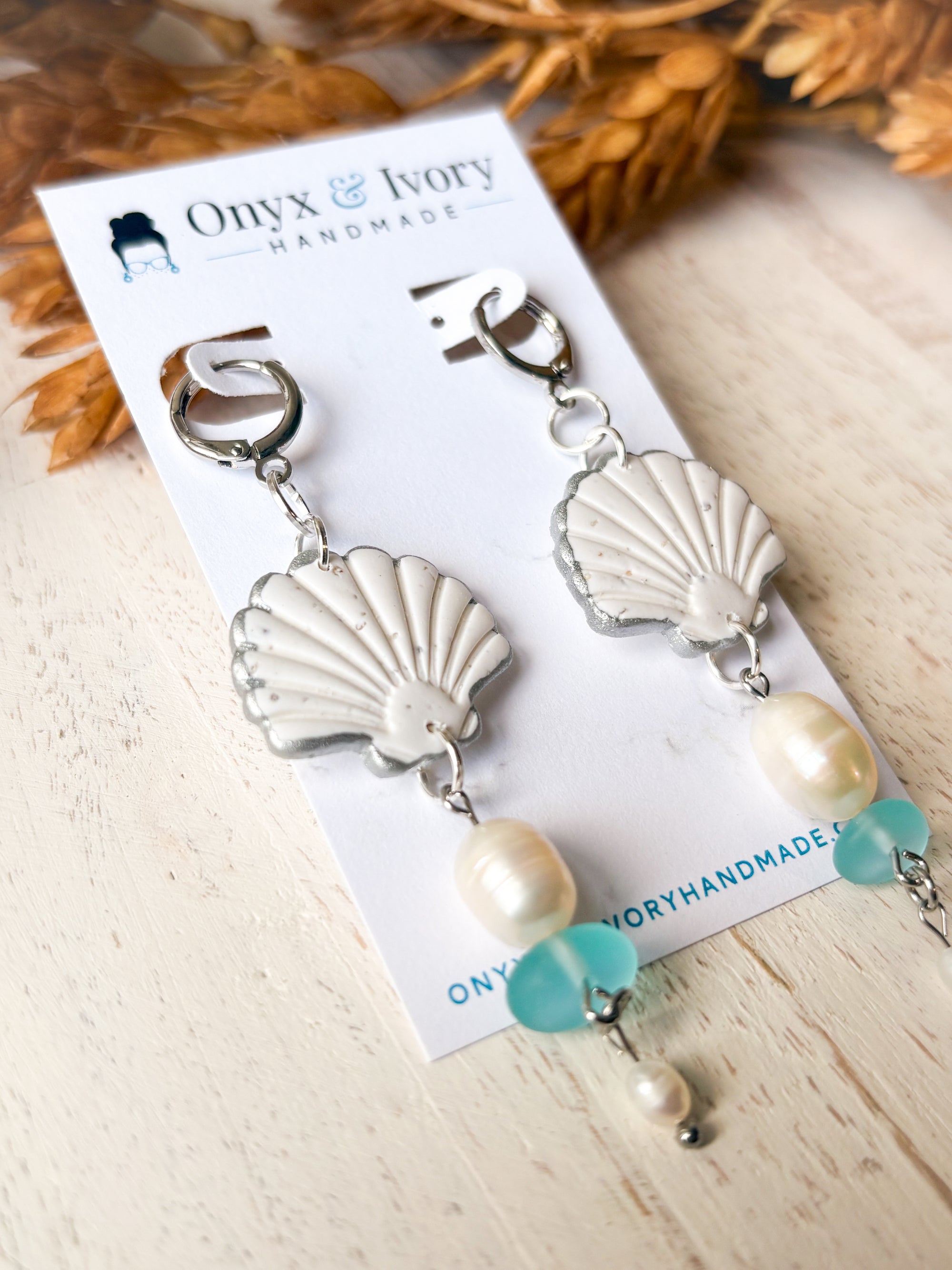 Mermaid Seashell Hoop Dangle