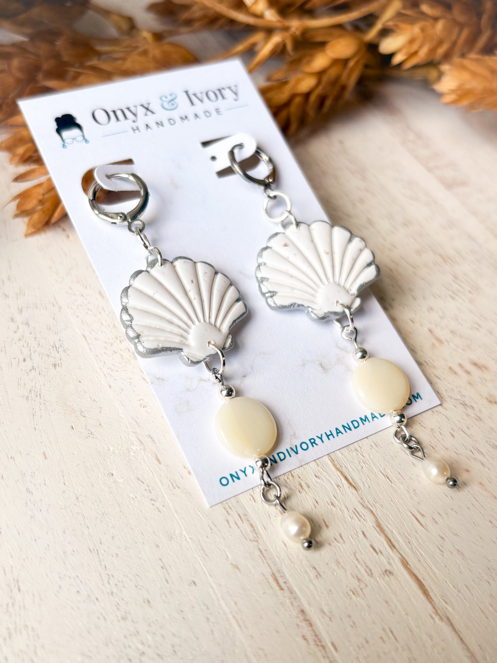 Mermaid Seashell Hoop Dangle